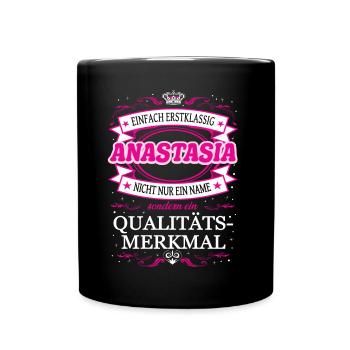Caractéristique de qualité Anastasia tout simplement de première classe - Mug uni - noir - Devant