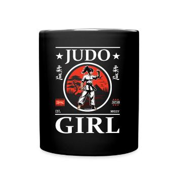 Judo Girl – Meisterin im Judo - Tasse einfarbig - Schwarz - Vorne