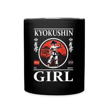 Kyokushin Girl – Meisterin im Kyokushinkai - Tasse einfarbig - Schwarz - Vorne