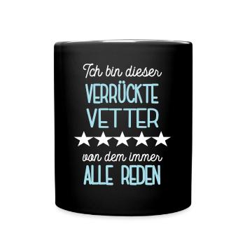Vetter Spruch Cousin Kusin Vettern Patenkind - Tasse einfarbig - Schwarz - Vorne