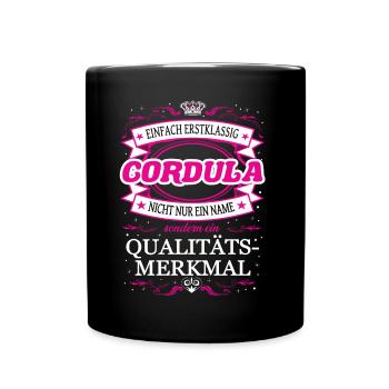Quality feature Cordula simply first-class - Full Colour Mug - black - Front
