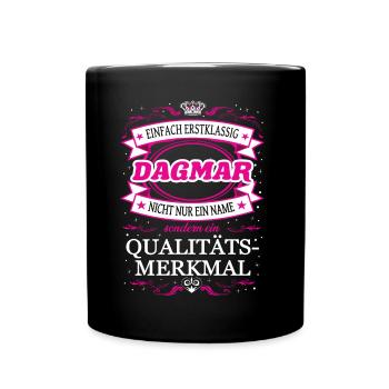 Qualitätsmerkmal Dagmar einfach Erstklassig Outfit - Tasse einfarbig - Schwarz - Vorne