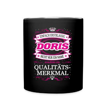 Caractéristique de qualité Doris tout simplement une tenue de première classe - Mug uni - noir - Devant