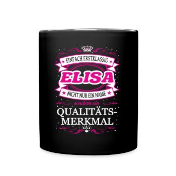 Quality Feature Elisa Simple Top Notch Outfit - Full Colour Mug - black - Front