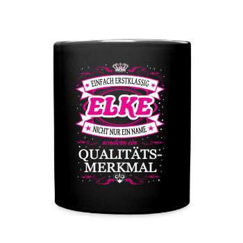Qualitätsmerkmal Elke einfach Erstklassig Outfit - Tasse einfarbig - Schwarz - Vorne