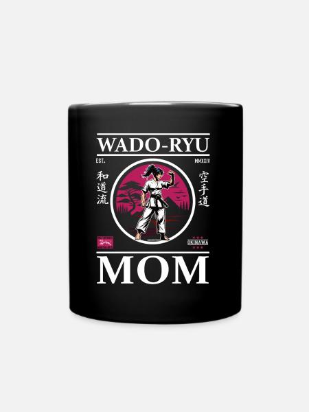 Wado Ryu Mom - Design de karaté cool pour les mamans - Mug uni - noir