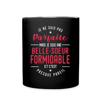 Belle-soeur humour cadeau belle soeur - Mug uni - noir - Devant