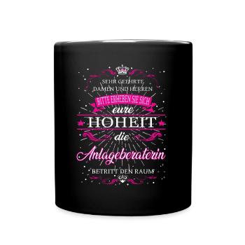 Votre conseiller en placement entre dans la salle - Mug uni - noir - Devant