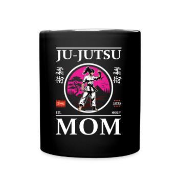 Ju-Jutsu Mom - Selbstverteidigungs Mutter Design - Tasse einfarbig - Schwarz - Vorne