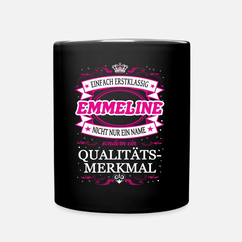 Qualitätsmerkmal Emmeline einfach Erstklassig - Tasse einfarbig - Schwarz