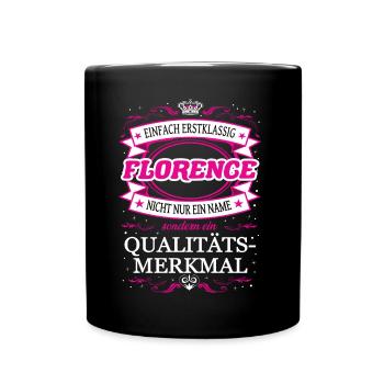 Qualitätsmerkmal Florence einfach Erstklassig - Tasse einfarbig - Schwarz - Vorne