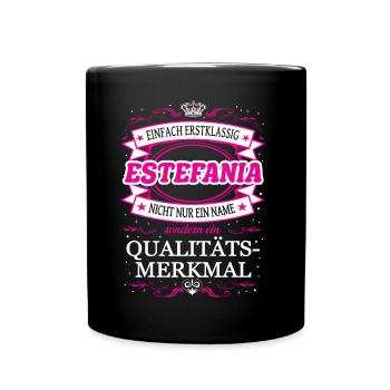Quality feature Estefania simply first-class - Full Colour Mug - black - Front