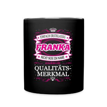 Quality feature Franka simply first-class outfit - Full Colour Mug - black - Front