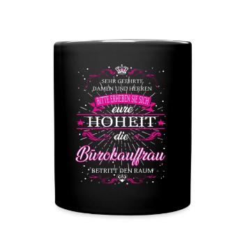 Votre Altesse Commis de bureau entre dans la pièce - Mug uni - noir - Devant
