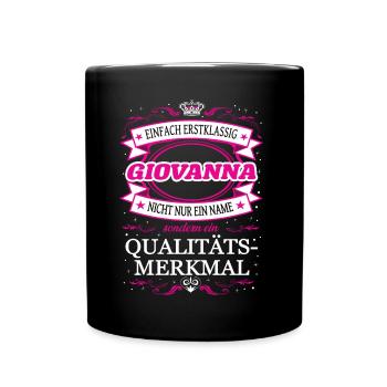 Qualitätsmerkmal Giovanna einfach Erstklassig - Tasse einfarbig - Schwarz - Vorne