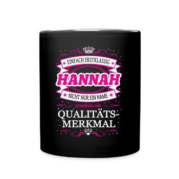 Qualitätsmerkmal Hannah einfach Erstklassig Outfit - Tasse einfarbig - Schwarz - Vorne
