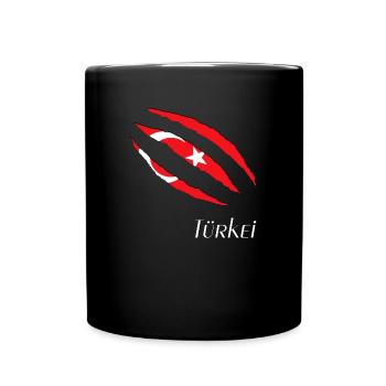 Turkei Türkiye - Tasse einfarbig - Schwarz - Vorne
