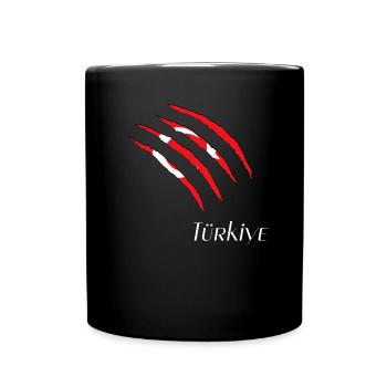 Türkiye Türkei - Tasse einfarbig - Schwarz - Vorne
