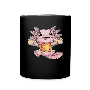 Axolotl aux boulettes japonaises - Mug uni - noir - Devant