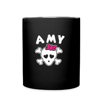 Pirate Amy Design pour les filles et les femmes - Mug uni - noir - Devant