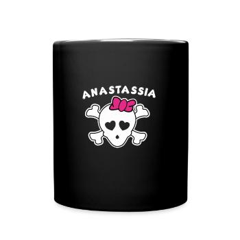 Piratin Anastasia Design für Mädchen und Frauen - Tasse einfarbig - Schwarz - Vorne