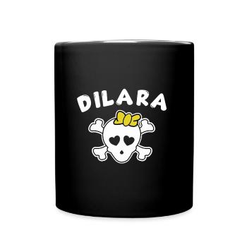Piratin Dilara Design für Mädchen und Frauen - Tasse einfarbig - Schwarz - Vorne