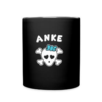 Piratin Anke Design für Mädchen und Frauen - Tasse einfarbig - Schwarz - Vorne