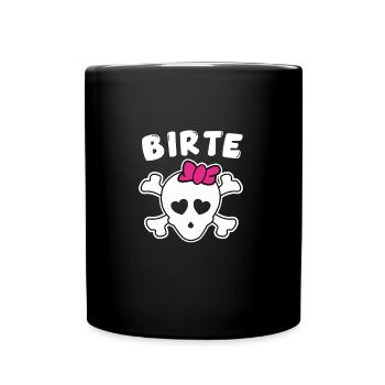 Piratin Birte Design für Mädchen und Frauen - Tasse einfarbig - Schwarz - Vorne