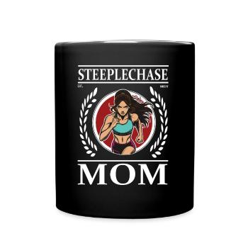 Steeplechace Mom - Obstacle Course Mother Design - Full Colour Mug - black - Front