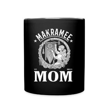 Maman en macramé – Nœuds, Art et Amour - Mug uni - noir - Devant