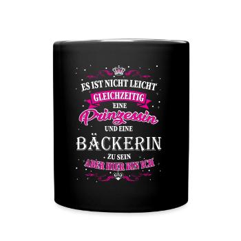 Pas seulement être une boulangère et une princesse - Mug uni - noir - Devant