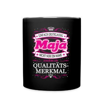 Quality feature Maja simply first-class - Full Colour Mug - black - Front
