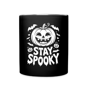 Stay Spooky Funny Halloween Design - Full Colour Mug - black - Front