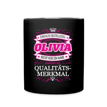 Quality feature Olivia simply first-class - Full Colour Mug - black - Front