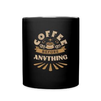 Le café avant tout - Vintage Coffee Lovers - Mug uni - noir - Devant