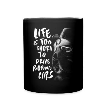 VOITURE BOLIDE AUTOMOBILE CITATION HUMOUR COURSE - Mug uni - noir - Devant