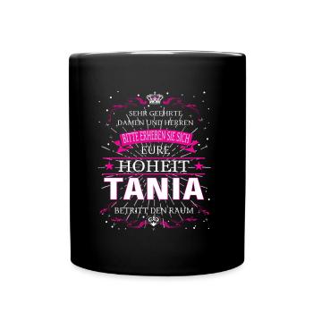Votre Altesse Tania entre dans la pièce - Mug uni - noir - Devant