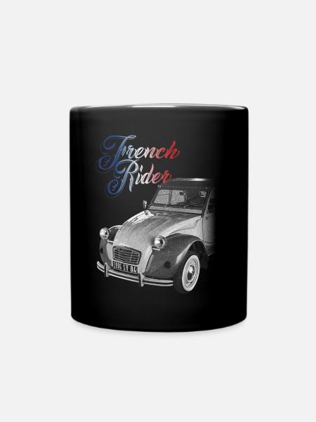 FRENCH RIDER, voiture française - Mug uni - noir