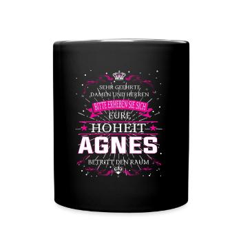 Your Highness Agnes enters the room - Full Colour Mug - black - Front