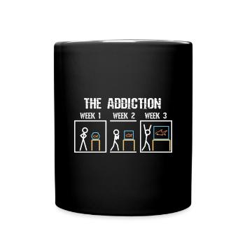 Aquarium Die Sucht - Tasse einfarbig - Schwarz - Vorne