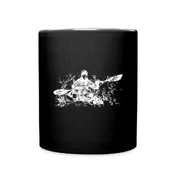 Kajak Wildwasser - Tasse einfarbig - Schwarz - Vorne