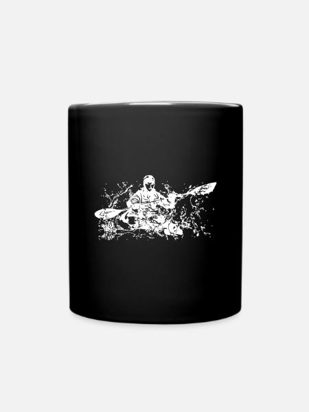 Kajak Wildwasser - Tasse einfarbig - Schwarz