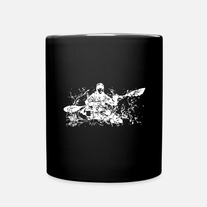 Kayak whitewater - Full Colour Mug - black