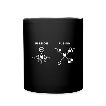 Nuclear Fusion Nuclear Fission Physics - Full Colour Mug - black - Front