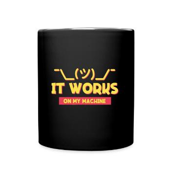 IT-Support und Programmierer-Witz für Coder - Tasse einfarbig - Schwarz - Vorne