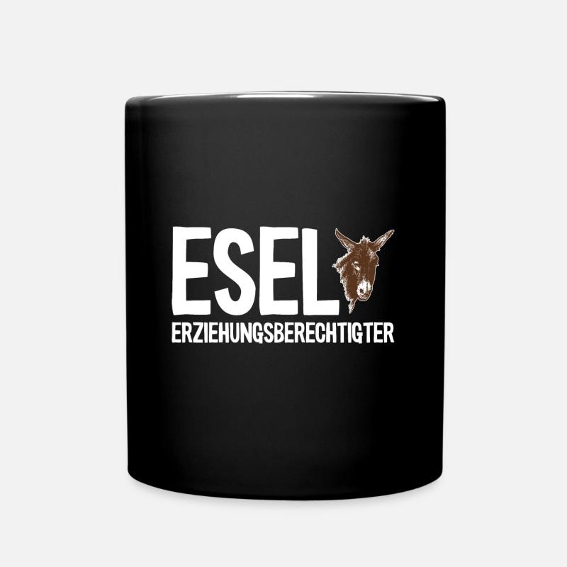Lustiger Esel Spruch Bauernhof - Tasse einfarbig - Schwarz