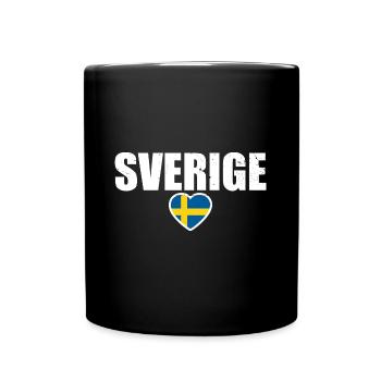 Sverige Suède Vintage Drapeau suédois Suède - Mug uni - noir - Devant
