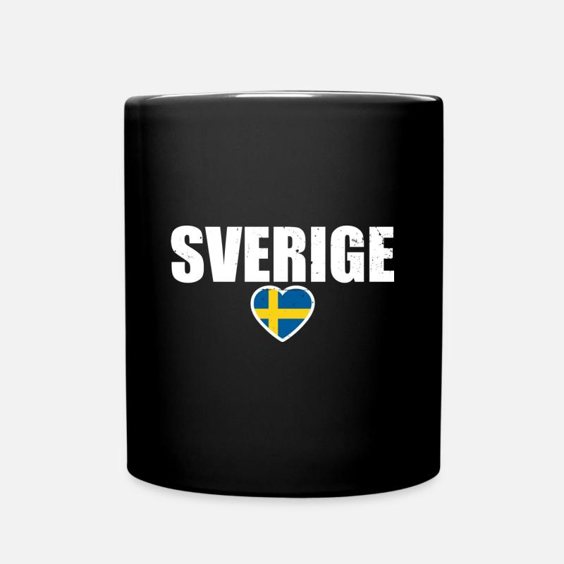Sverige Suède Vintage Drapeau suédois Suède - Mug uni - noir