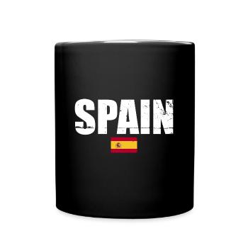 Espagne Espagne Vintage Drapeau espagnol - Mug uni - noir - Devant