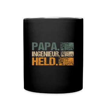 Ingenieur Student Papa lustig Sprüche Spruch Baby - Tasse einfarbig - Schwarz - Vorne